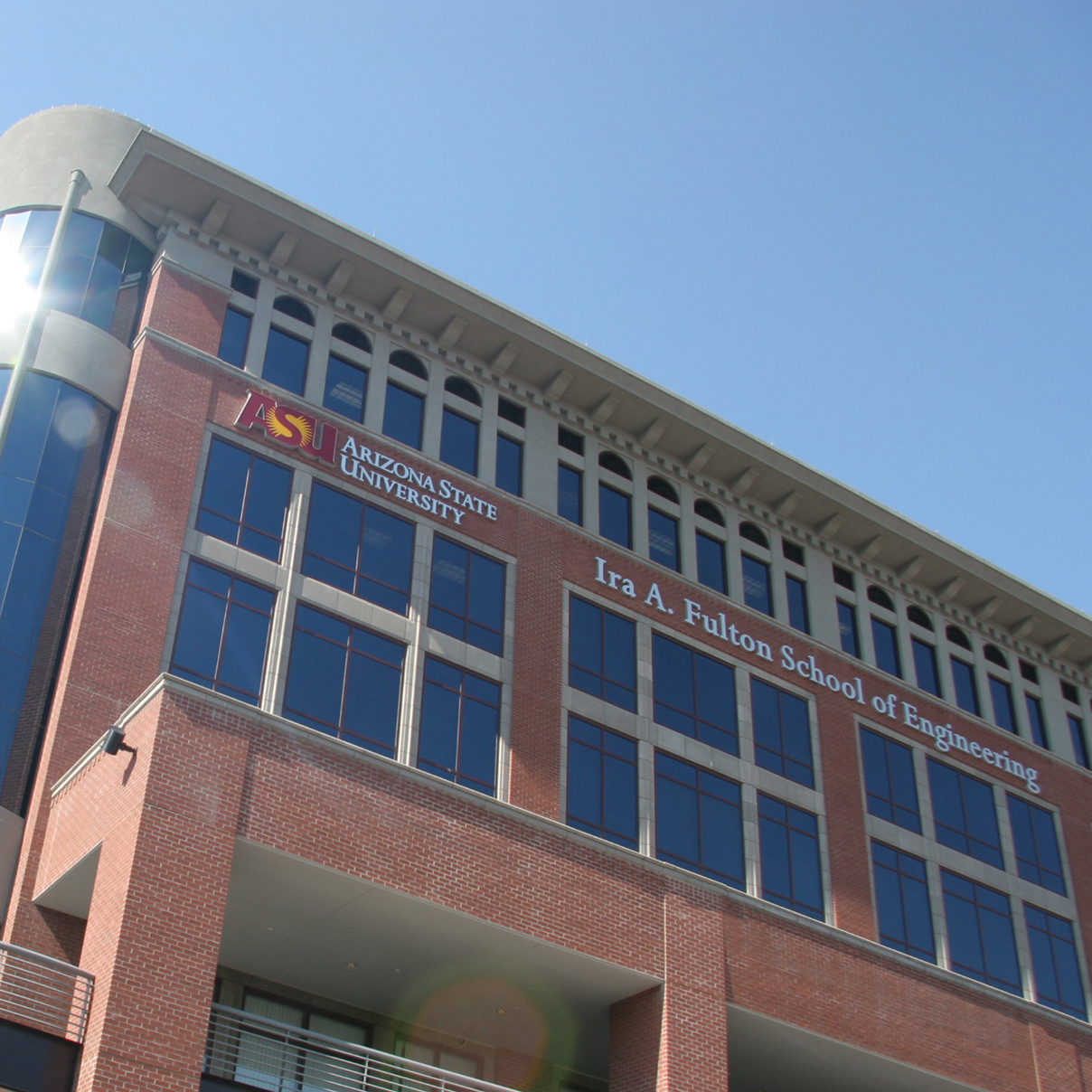 The Brickyard building at an angle